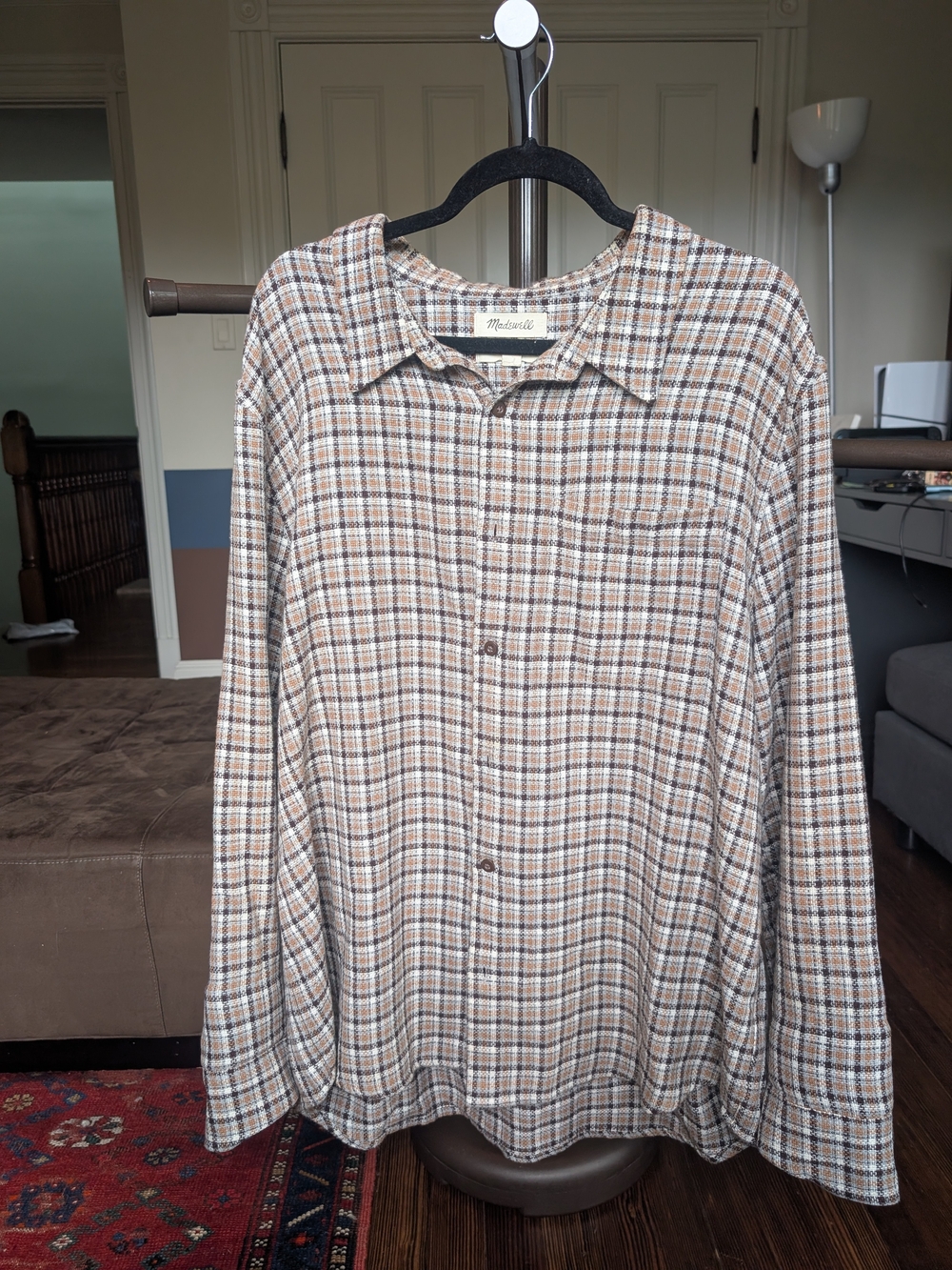 Madewell Men’s Textured Plaid Button-Up Shirt